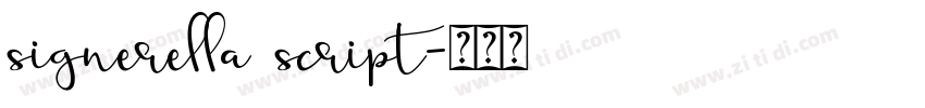 signerella script字体转换